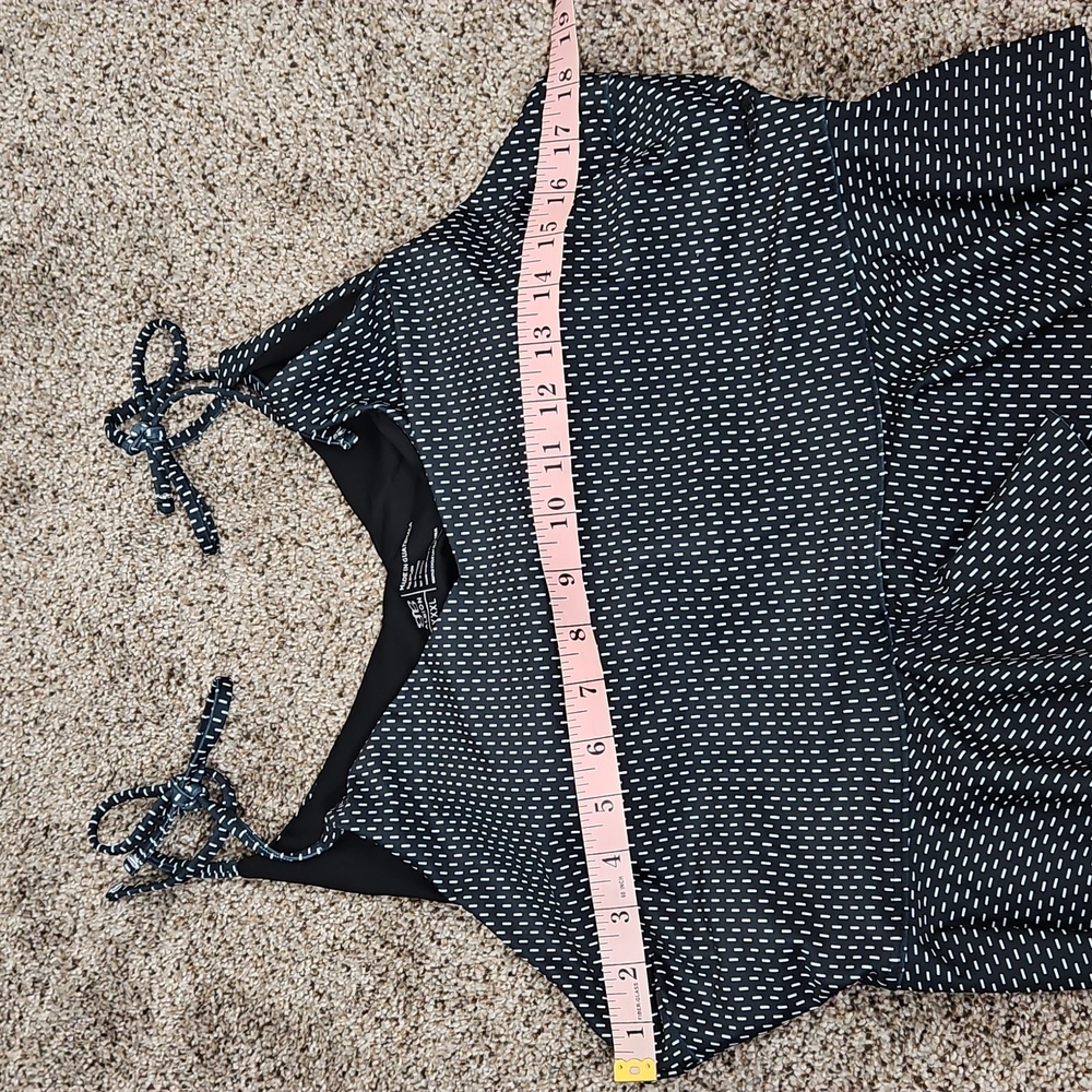 Albion Fit Tied Up Tankini Swim Top In Midnight Dash Size XXXL - Picture 6 of 7
